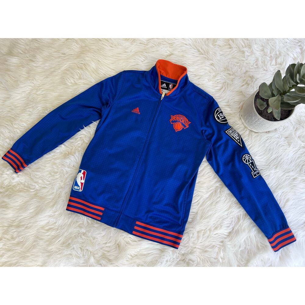 Adidas New York Knicks Women Blue & Orange Track Jacket